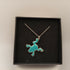 Green Enamel Frog Pendant