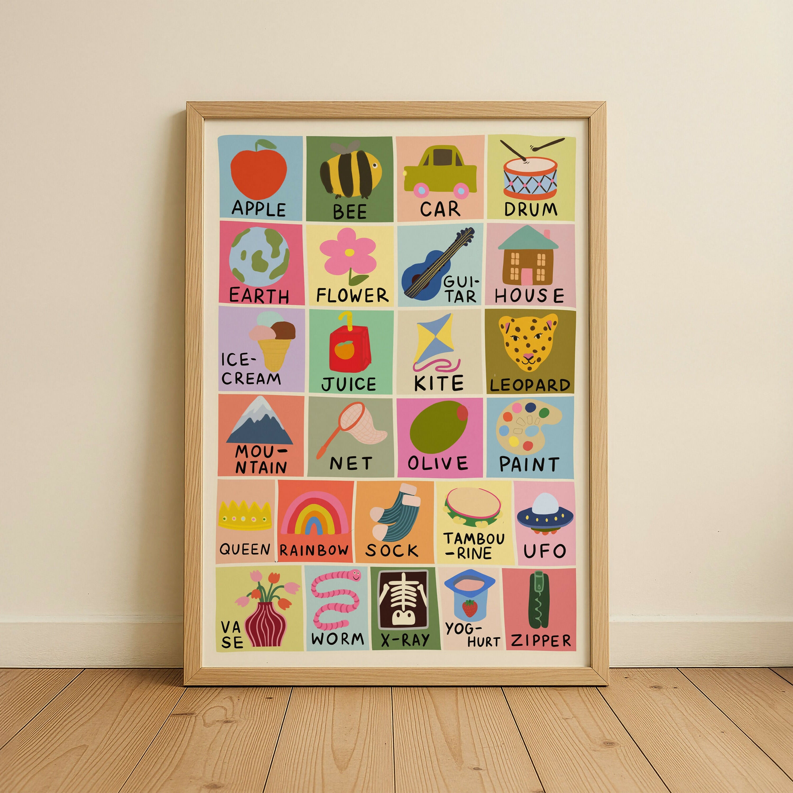 Alphabet Kids Art Print