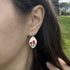 Red poppy Flower Earrings