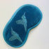 Teal Hummingbird Velvet Lavender Eye Mask
