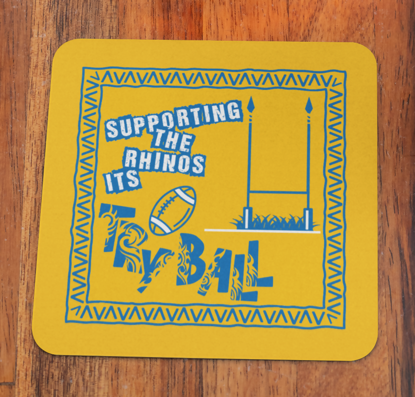 Leeds Rhinos Coaster TRY BALL Design