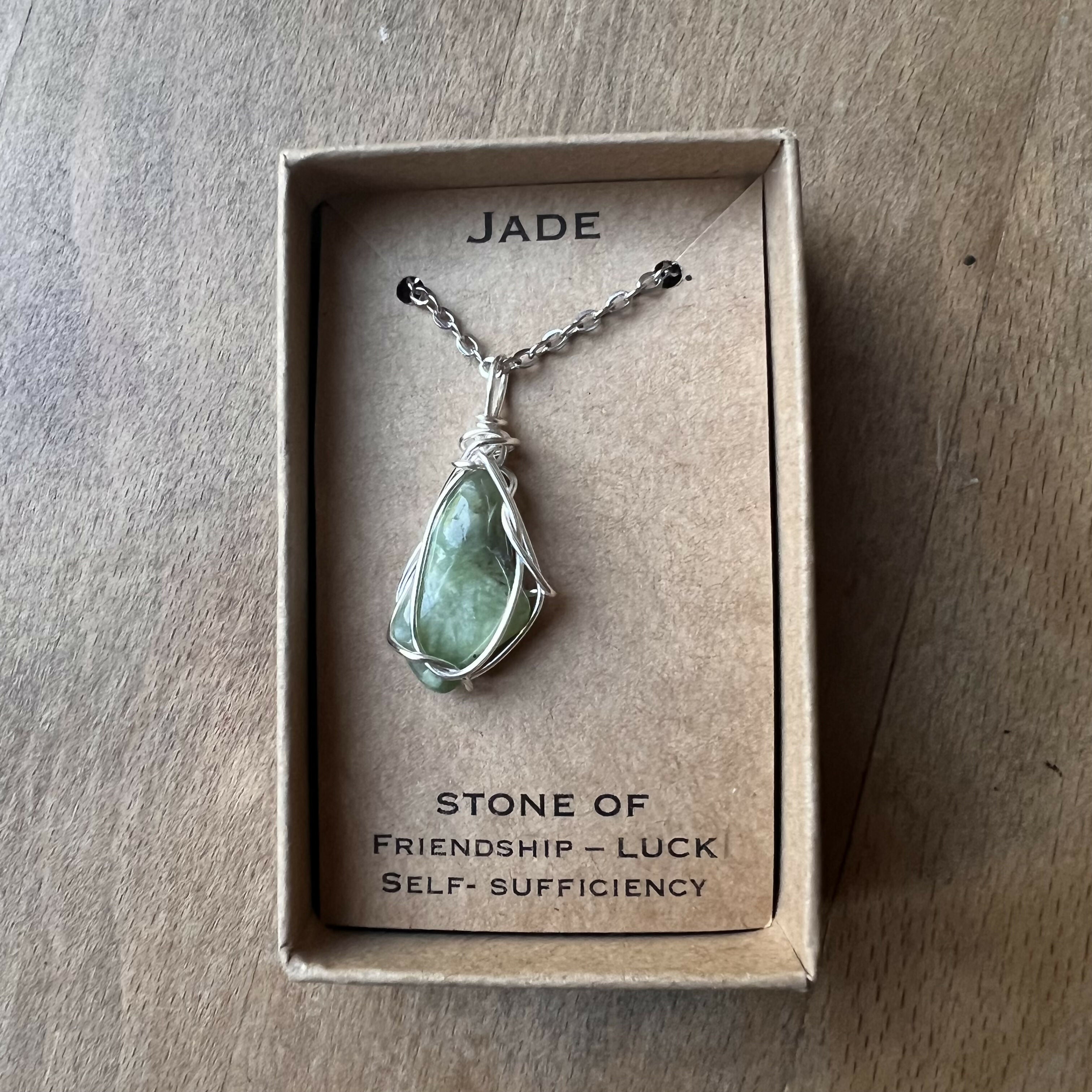 Jade Wire Wrapped Pendant