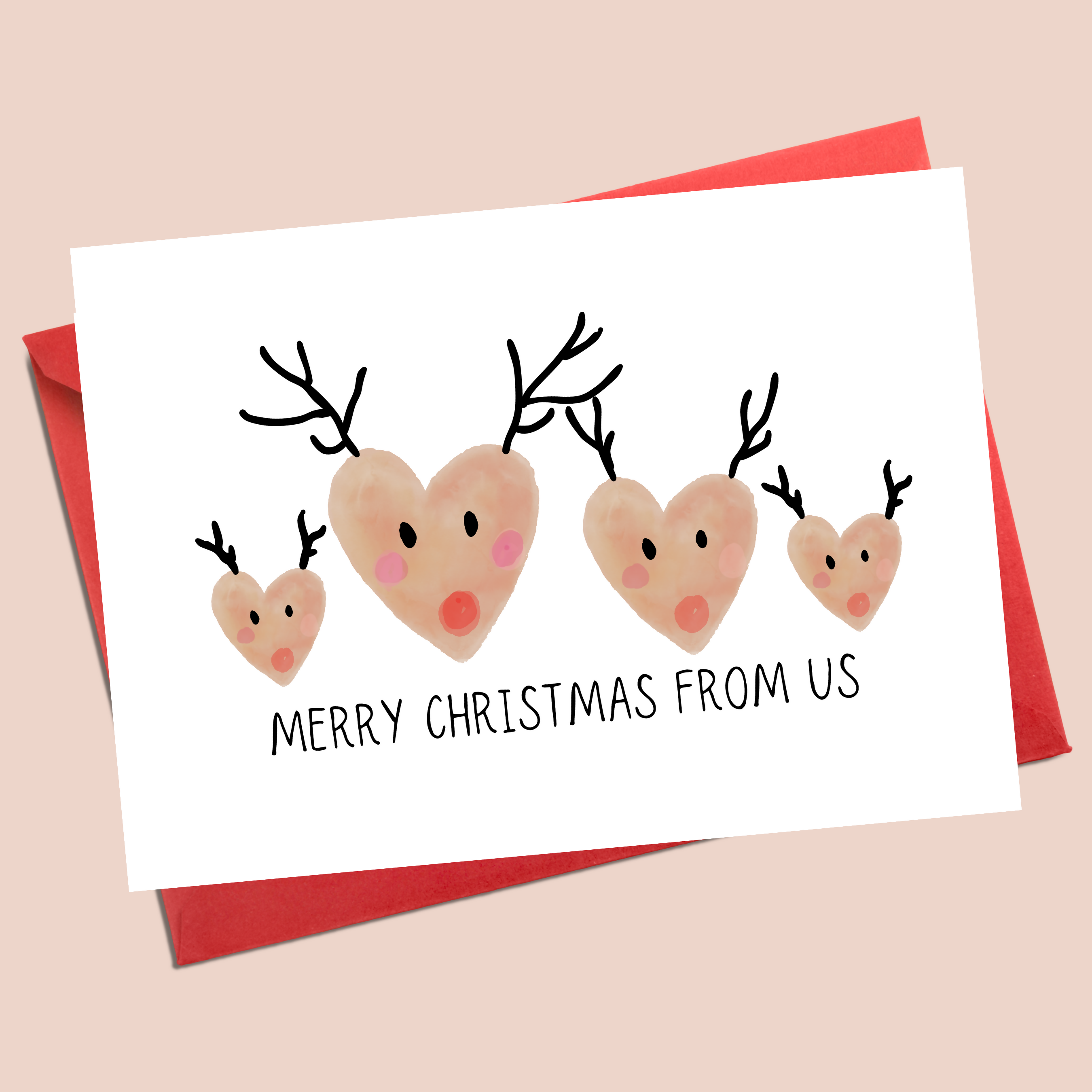 Christmas Card - Reindeer Family