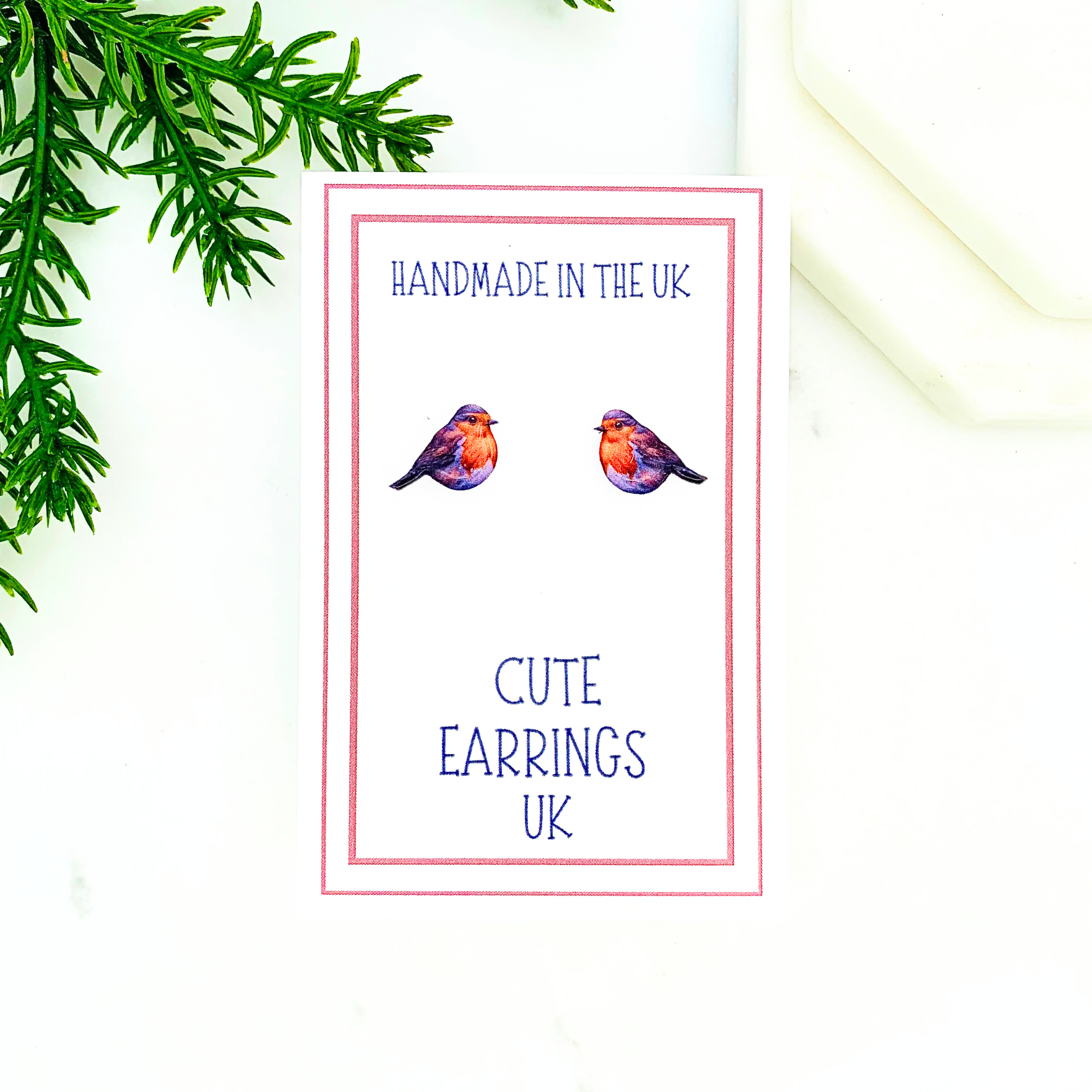 Traditional Robin Stud Earrings