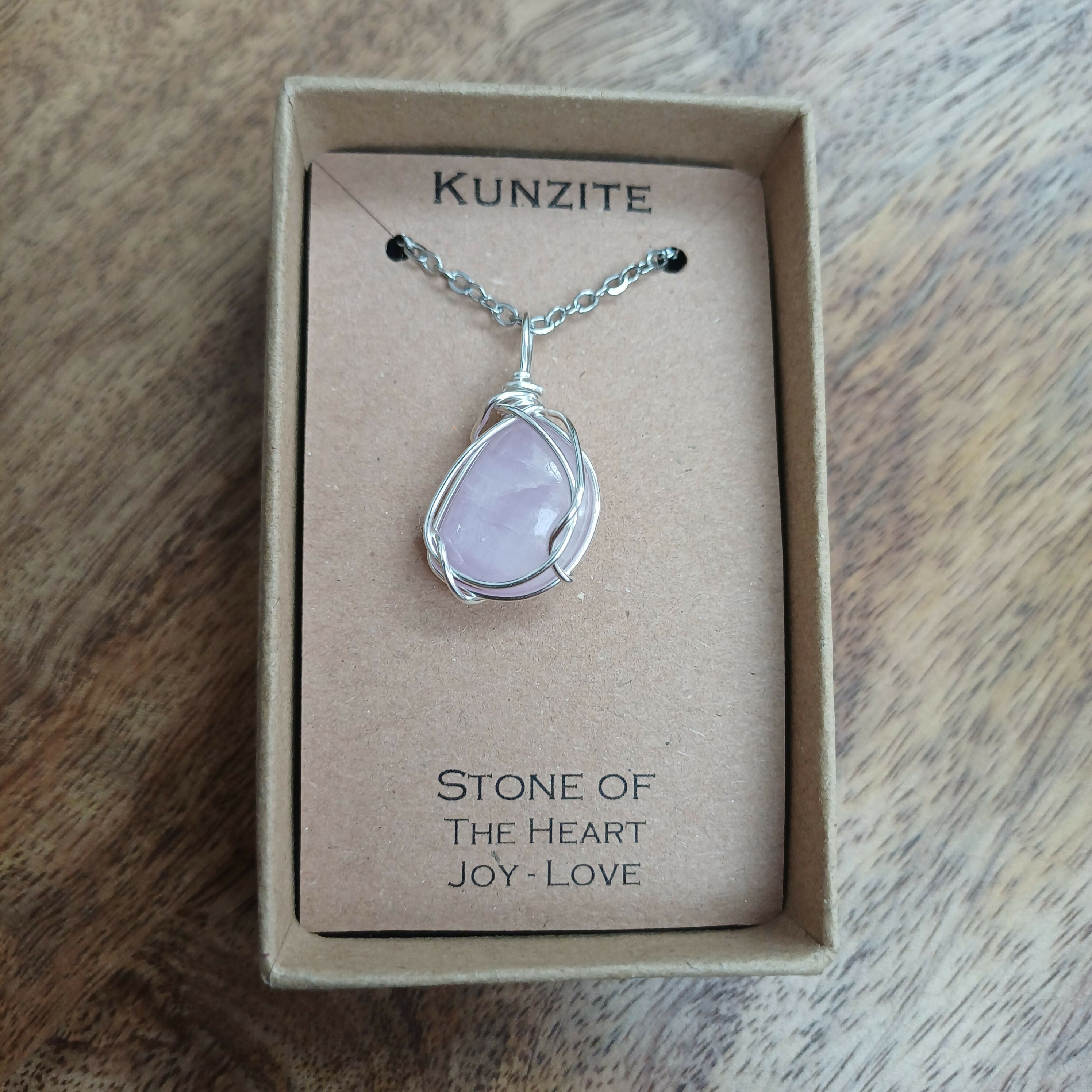 Kunzite Wire Wrapped Pendant