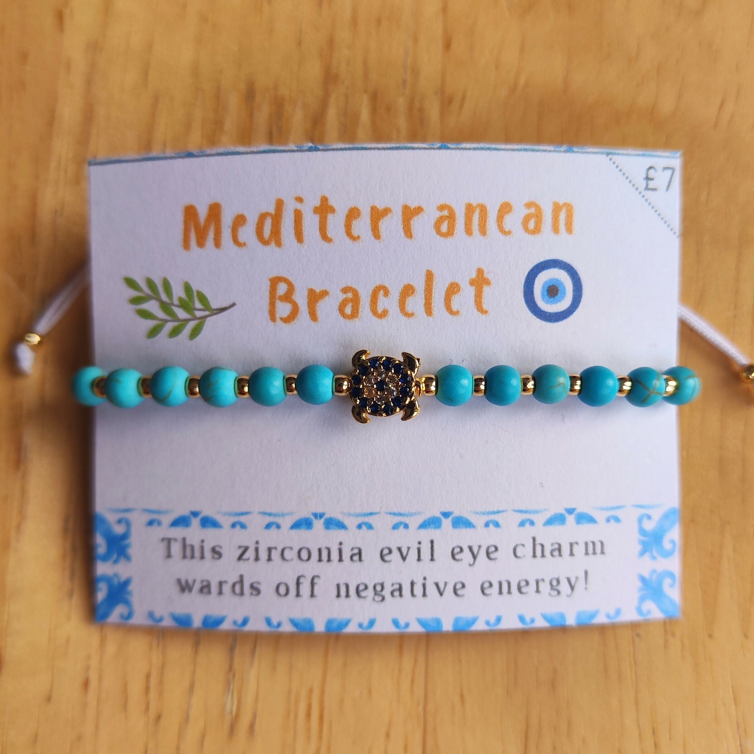 Hand-Strung Pearl and Silver Bead Adjustable Bracelet - Mediterranean Evil Eye Charms