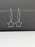 ‘Starlight’ Sterling Silver Star Hoop Earring- Meduim Size