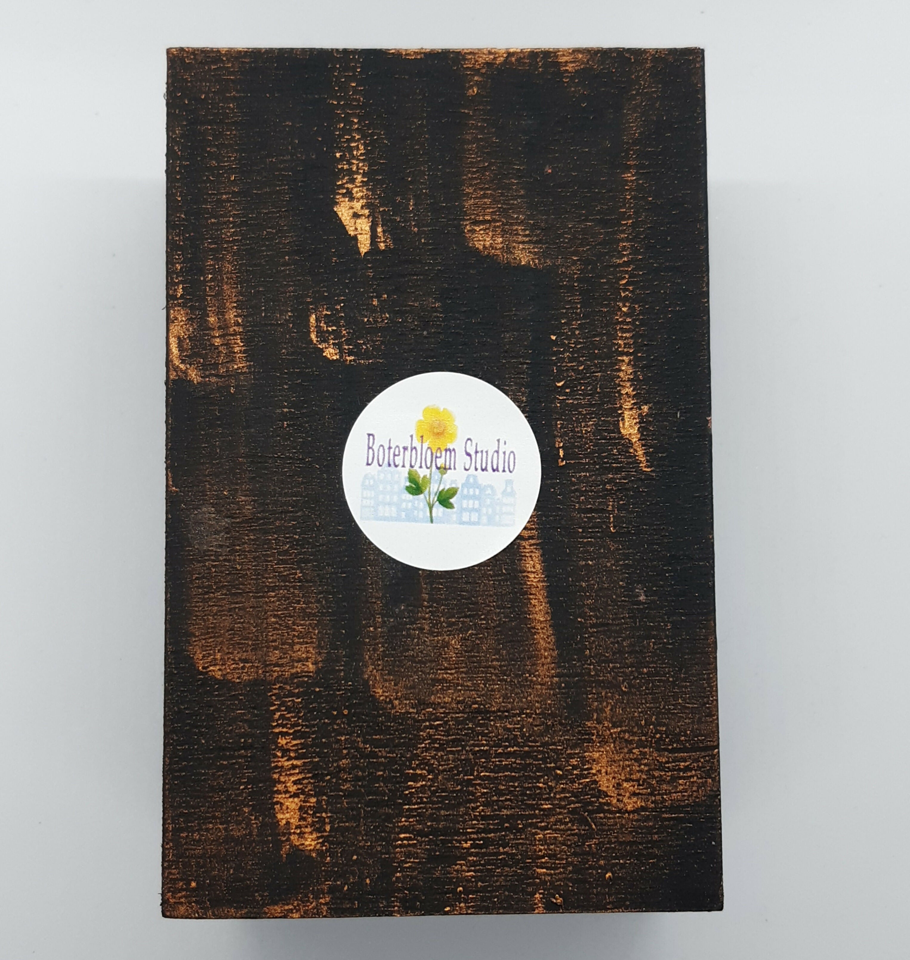 Bookcase Diorama Clay Trinket Filled Wooden Box