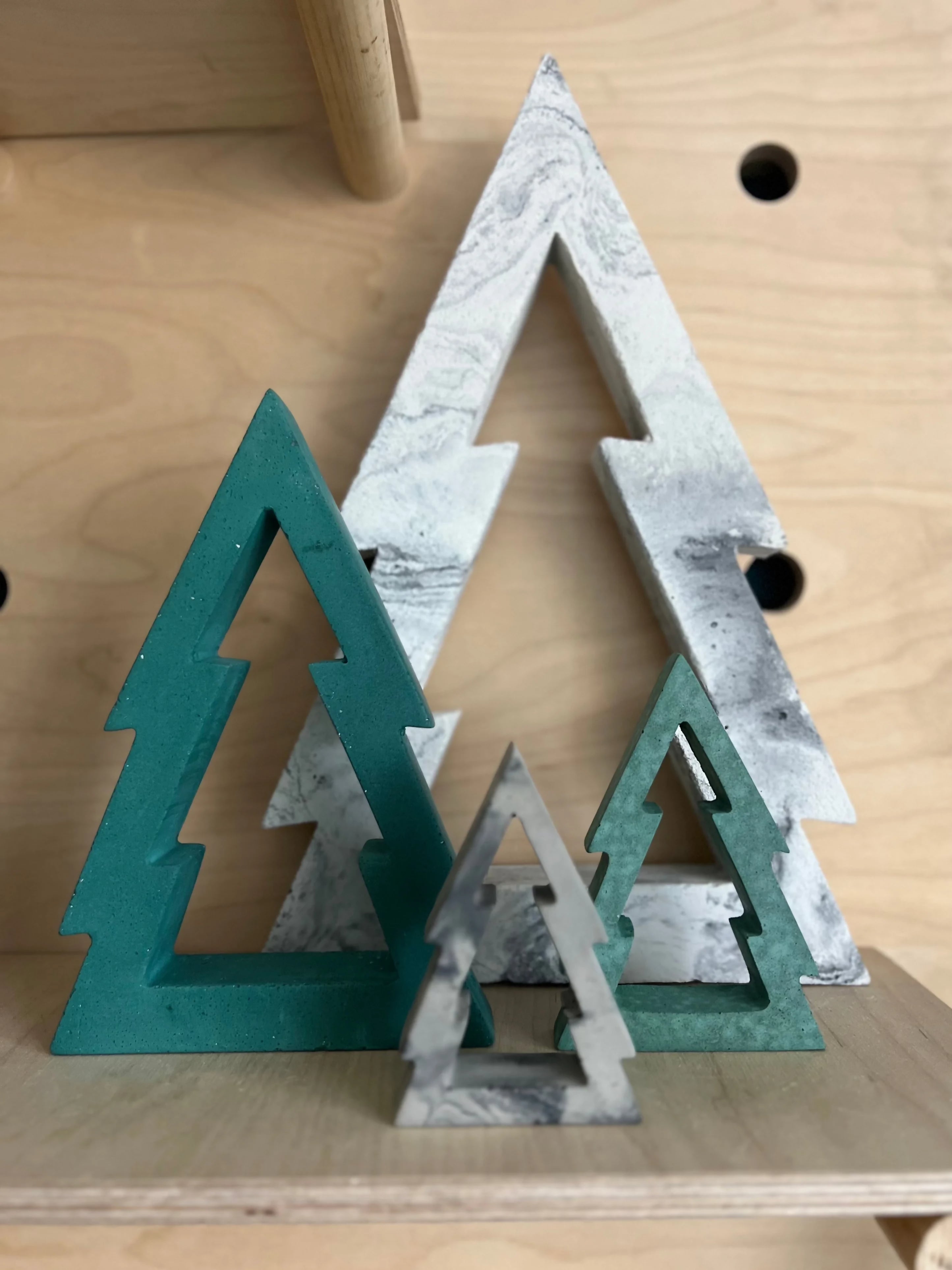 Medium Hollow Concrete Christmas Tree