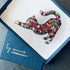 Hand Cast Mosaic Resin Cat Brooch