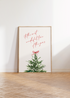 THE MOST WONDERFUL TIME OF THE YEAR CHRISTMAS WALL ART PRINT