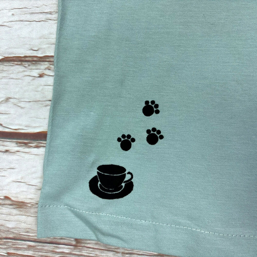 Black Cat Heather Grey Cotton Unisex T-Shirt