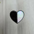 Black & Iridescent White Heart Stained Glass Decoration
