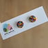 Colourful Mosaic Pattern Handmade Polymer Clay Stud Earrings
