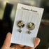 Crystal Embroidery Earrings with charm