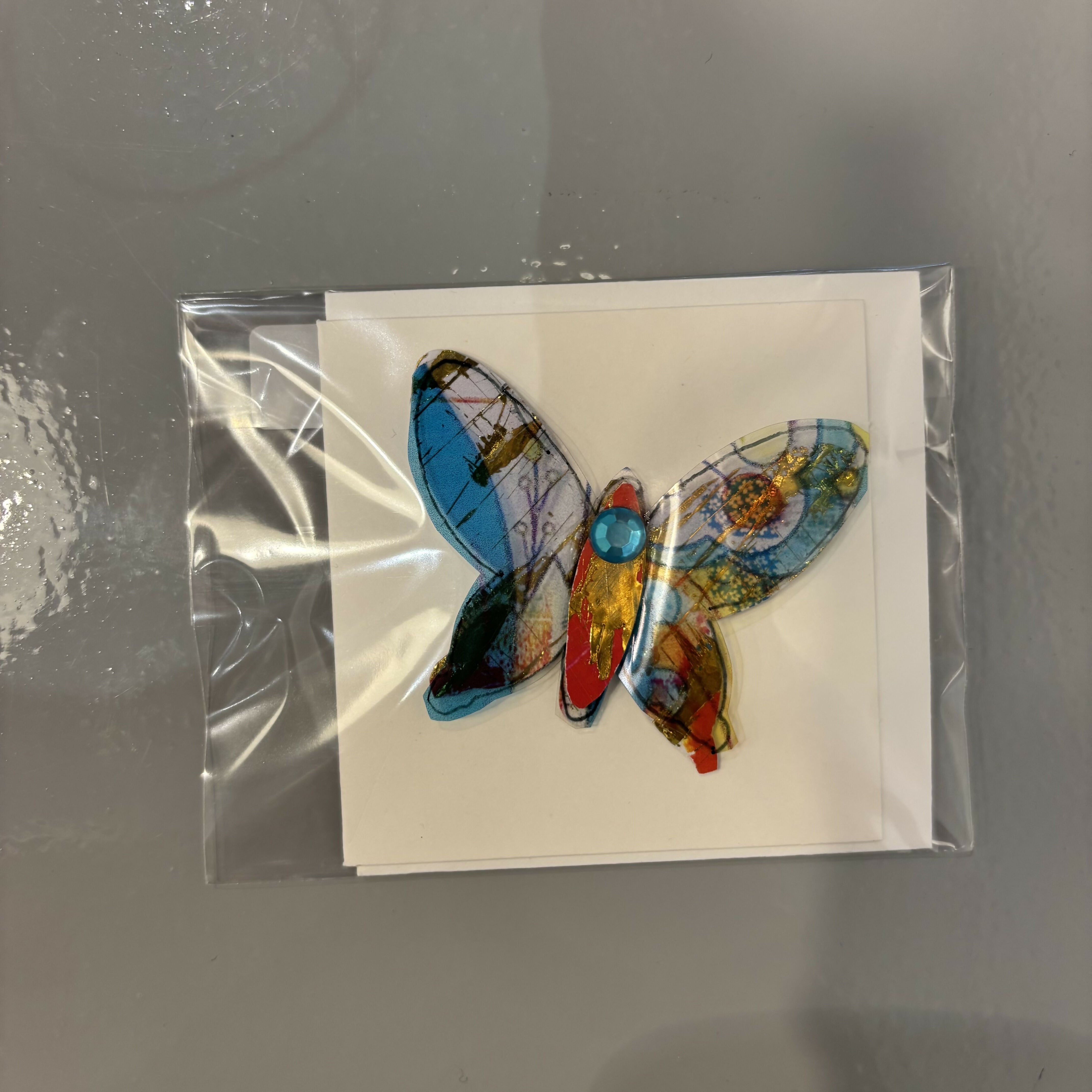 Mini Butterfly Mixed Media Card