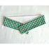 Green Gingham Makeup Spa Headband with Adjustable Velcro Strap