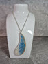 Unique Hand Crafted Cyan, Blue, Ivory and Sand Coloured Pendant
