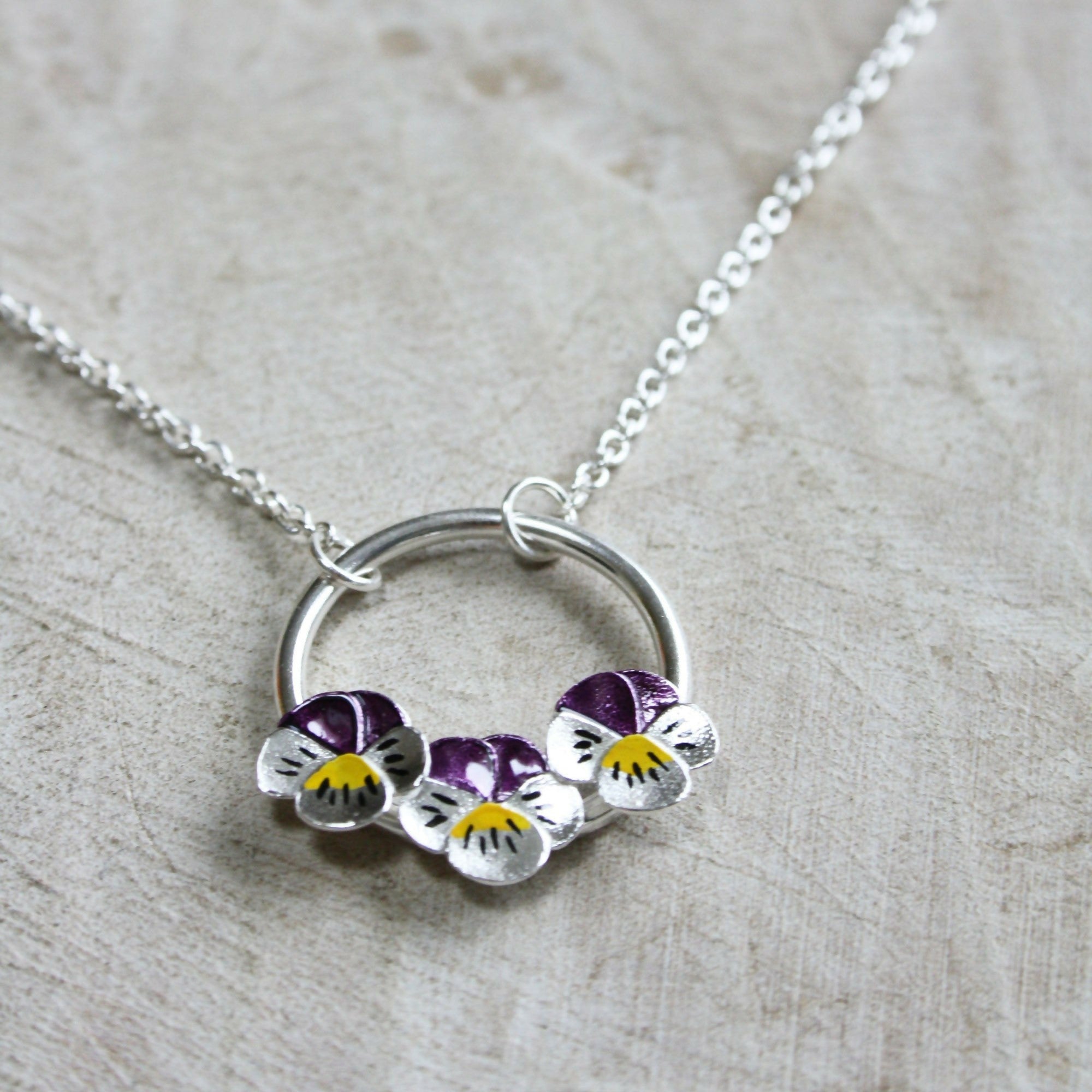 Pansy Ring Necklace