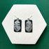 Janine Black Polymer Clay & Silver Face Drop Earrings