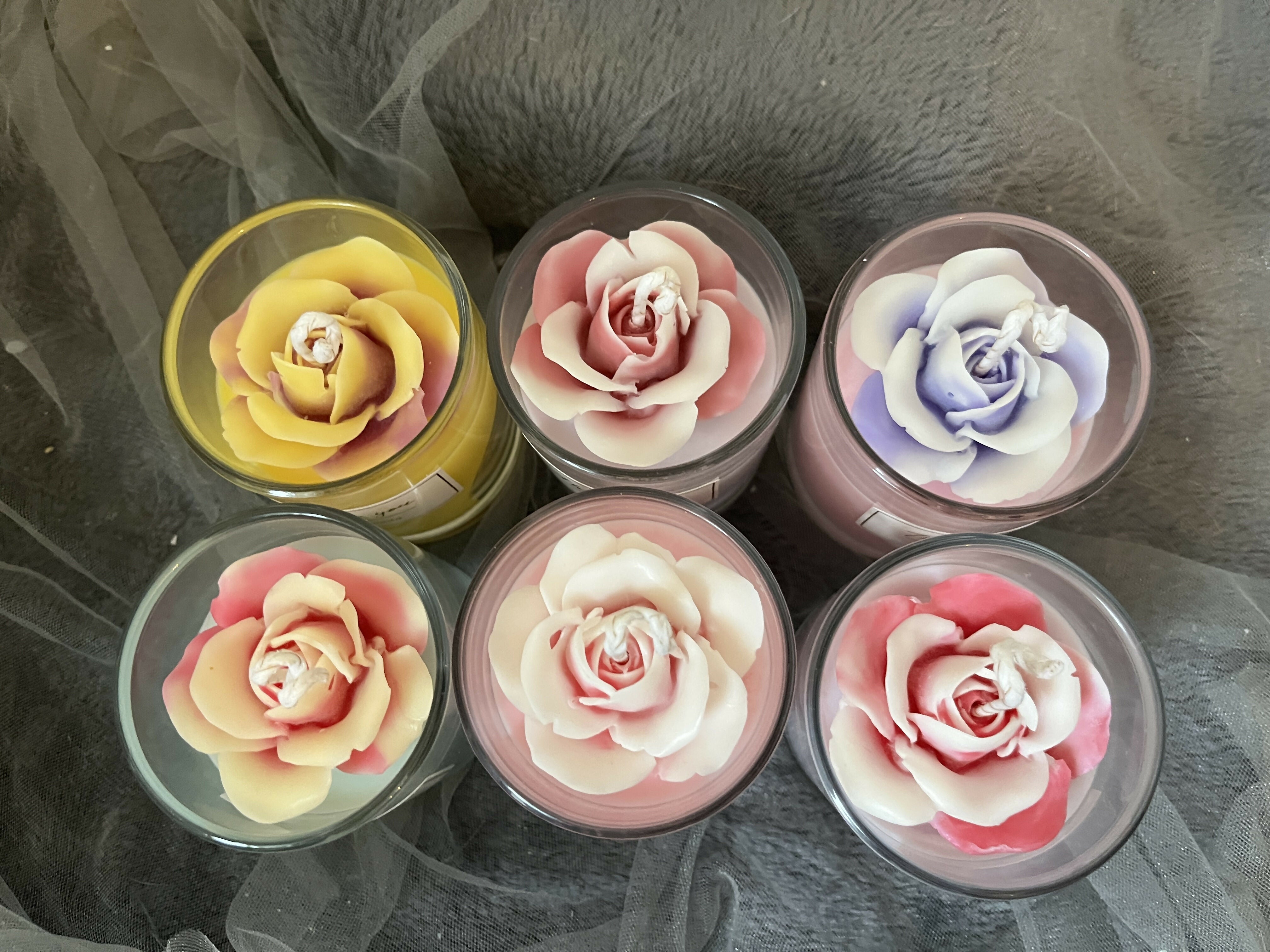 Rose Candle - Pink Jasmine and Orchid