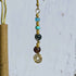 Aquamarine, Turquoise, Moss Agate & Garnet Crystal Drop Earrings; Delicate Boho Gemstone Earrings