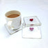 Set Of 2 Fused Glass Heart Coasters