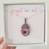 Forget Me Not Oval Necklace Stainless Steel