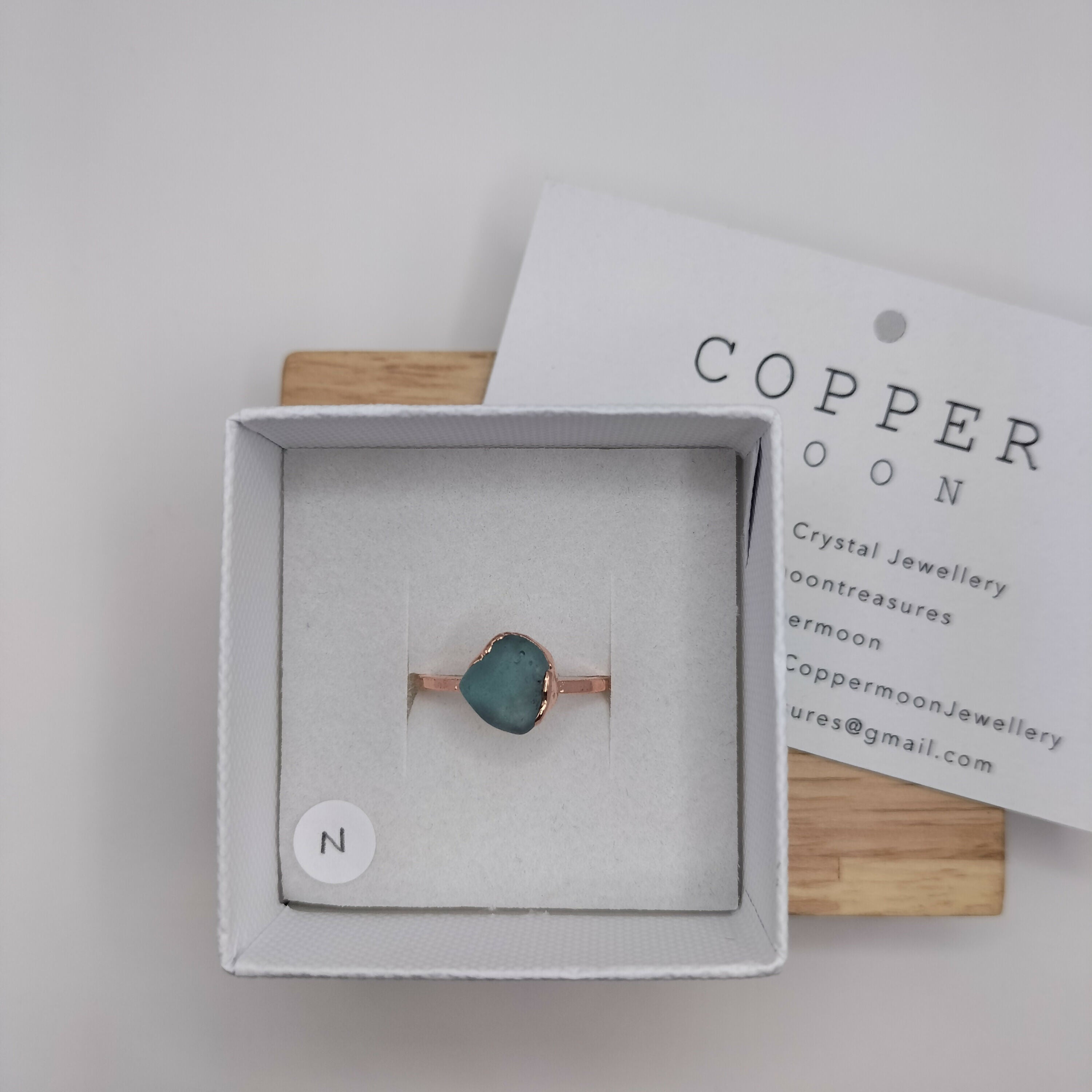 Seaglass Ring - size N