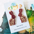 Handmade Brown Hare Resin Earrings