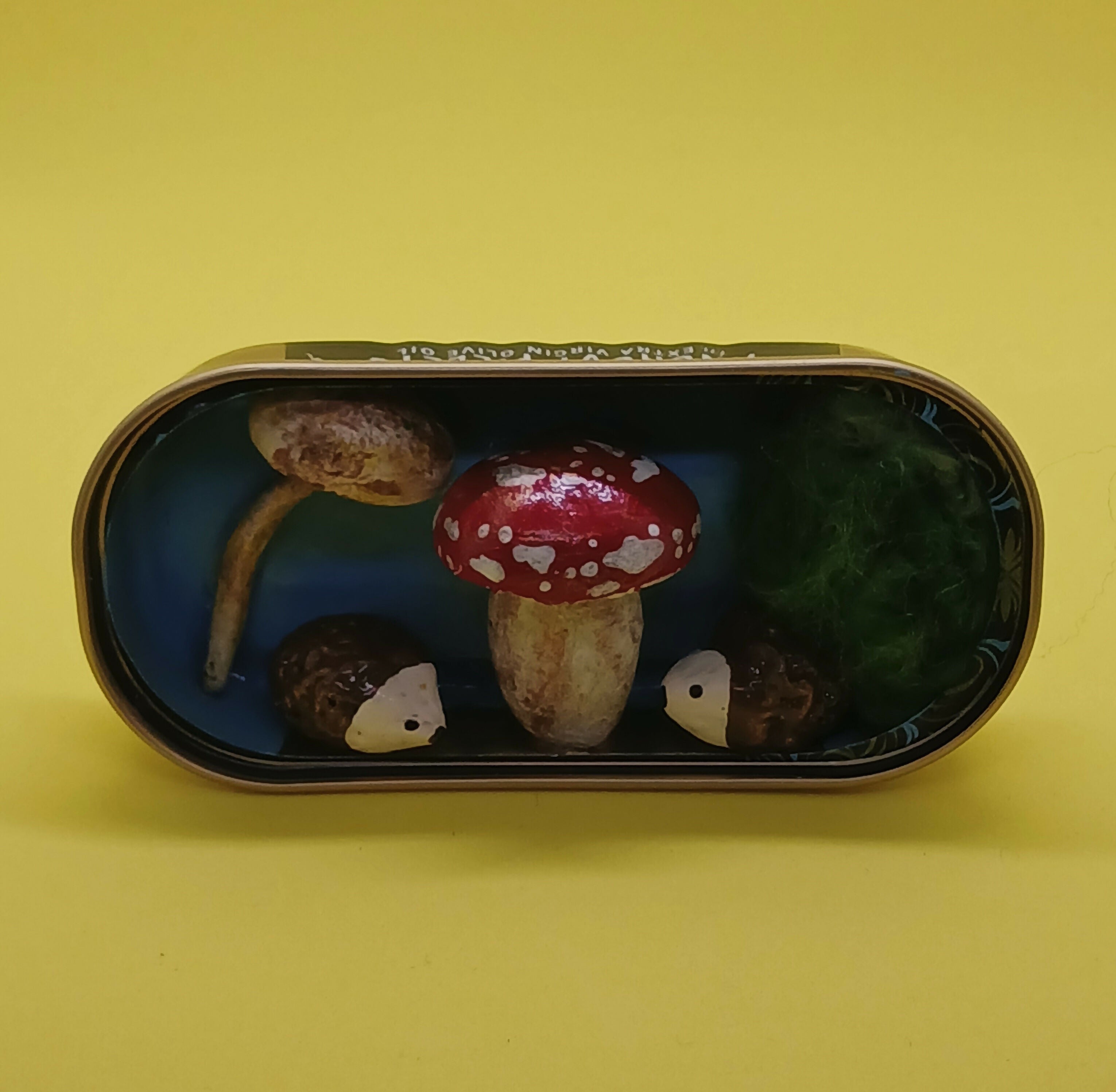 Toadstool and Hedgehog Anchovy Tin
