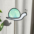 Mottled Light Green Snail Stained Glass Plantstake