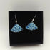 Blue with Light Blue Leopard Print Enamel Earrings