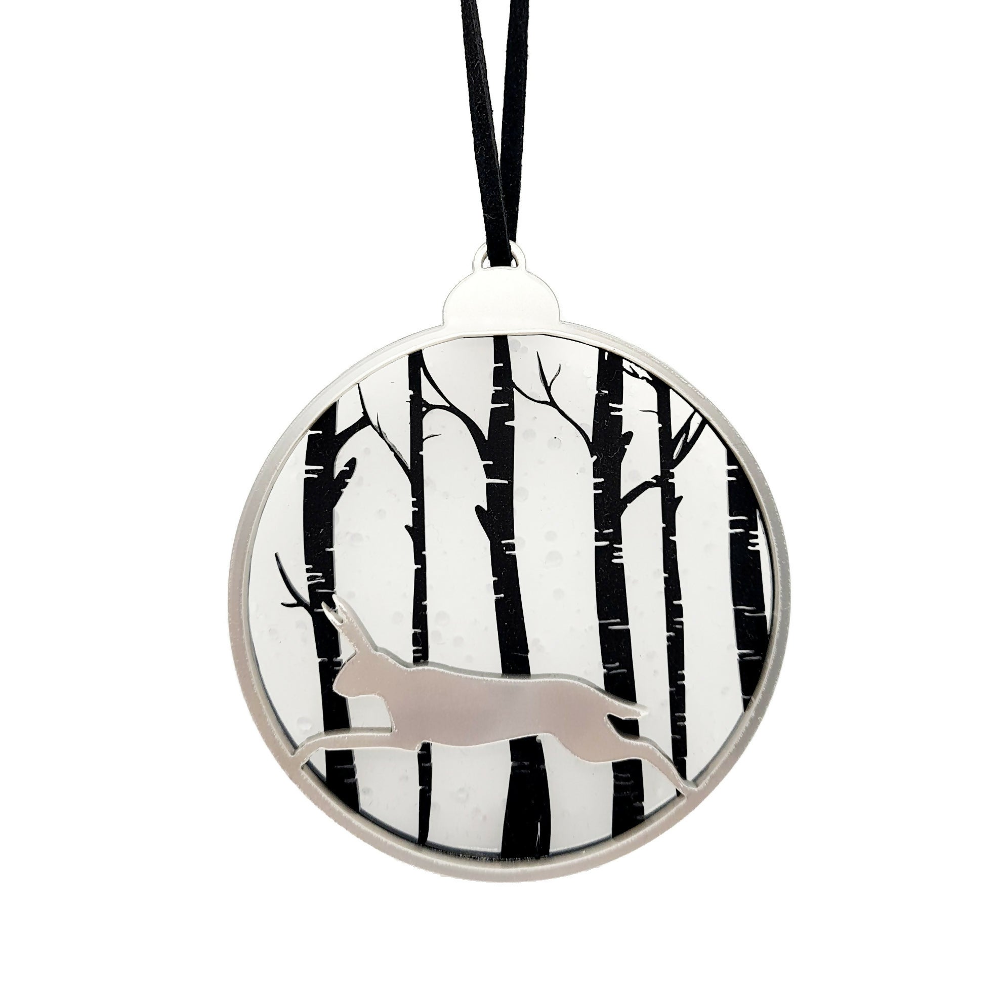 Hare Winter Woodland Bauble