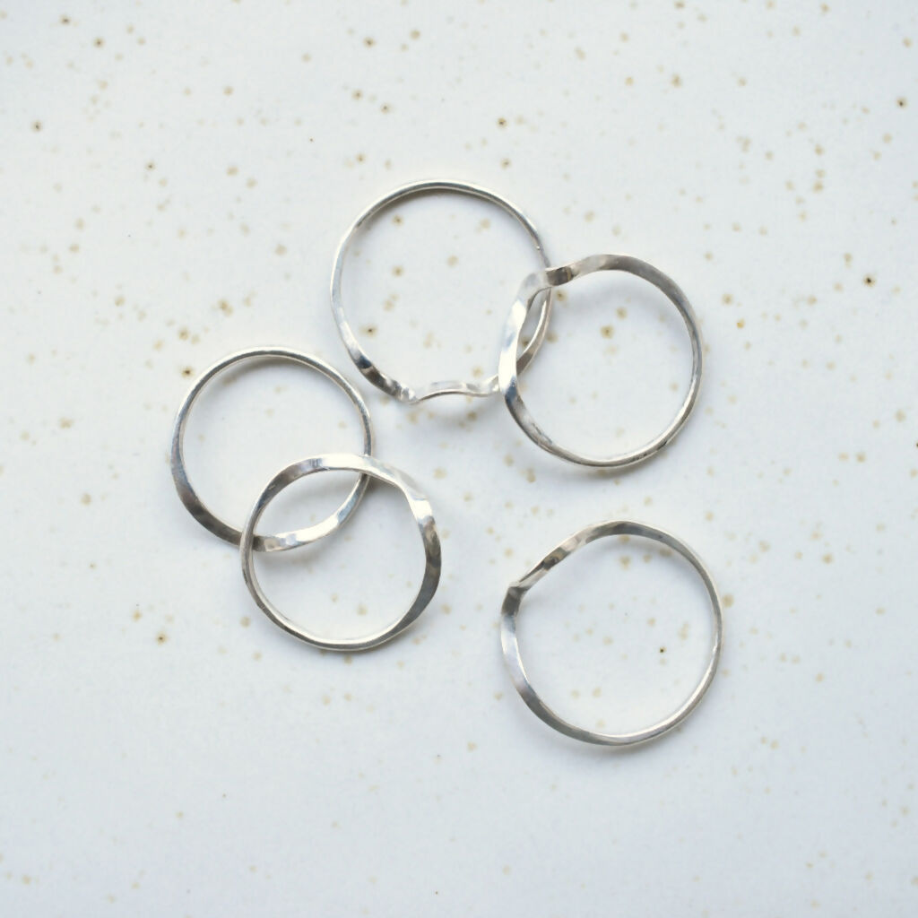 Sterling Silver Wave Ring