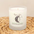 Lime, Basil And Mandarin Soy Wax Candle In A Frosted Glass Jar