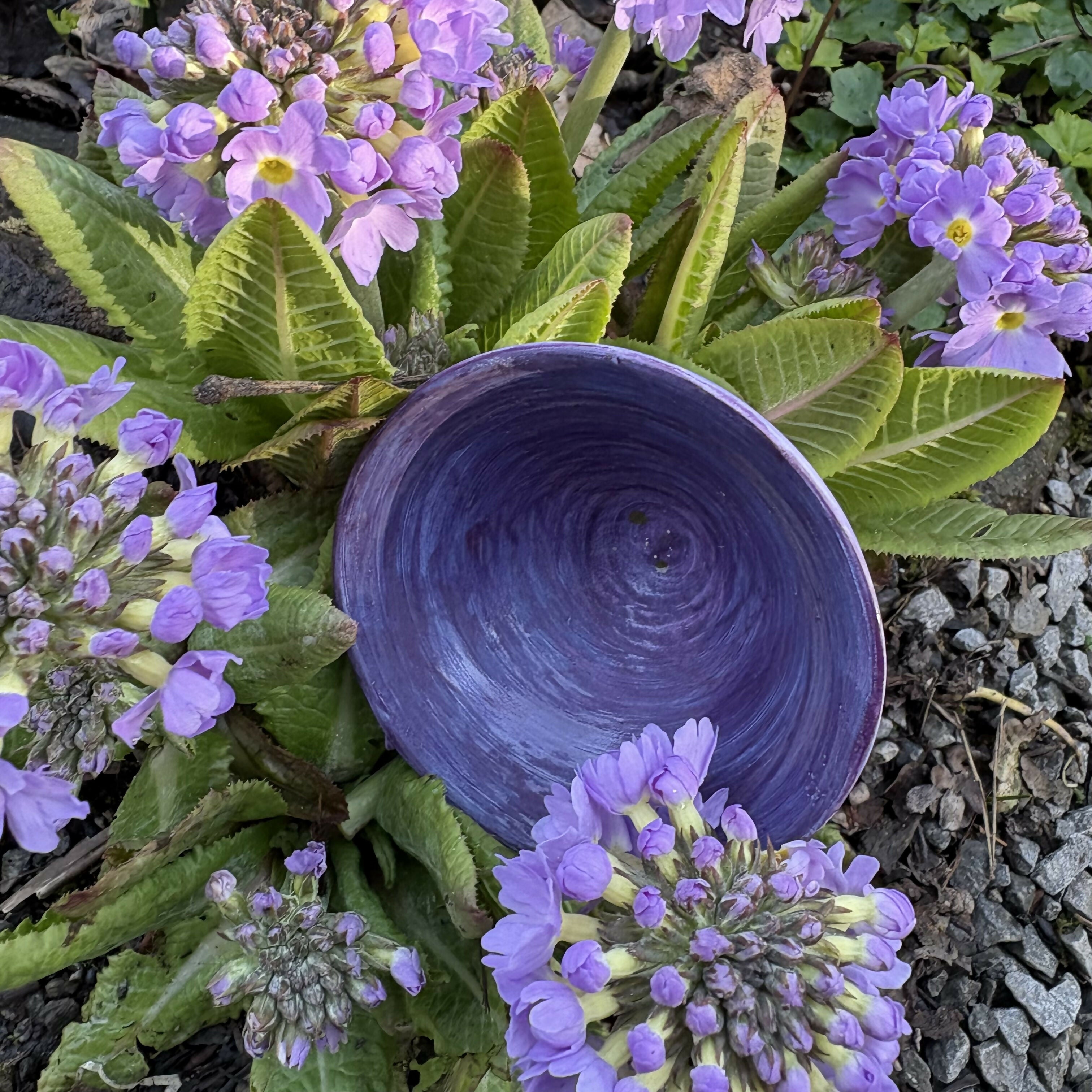 Lavender and Yellow Speckled Bowl