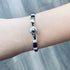 Japanese Tila Glass Bead Bracelet - Black & White