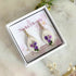 Morning Glory Purple Flower Earrings