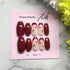 Reusable French Tip With Cherries Handmade Press On Nails