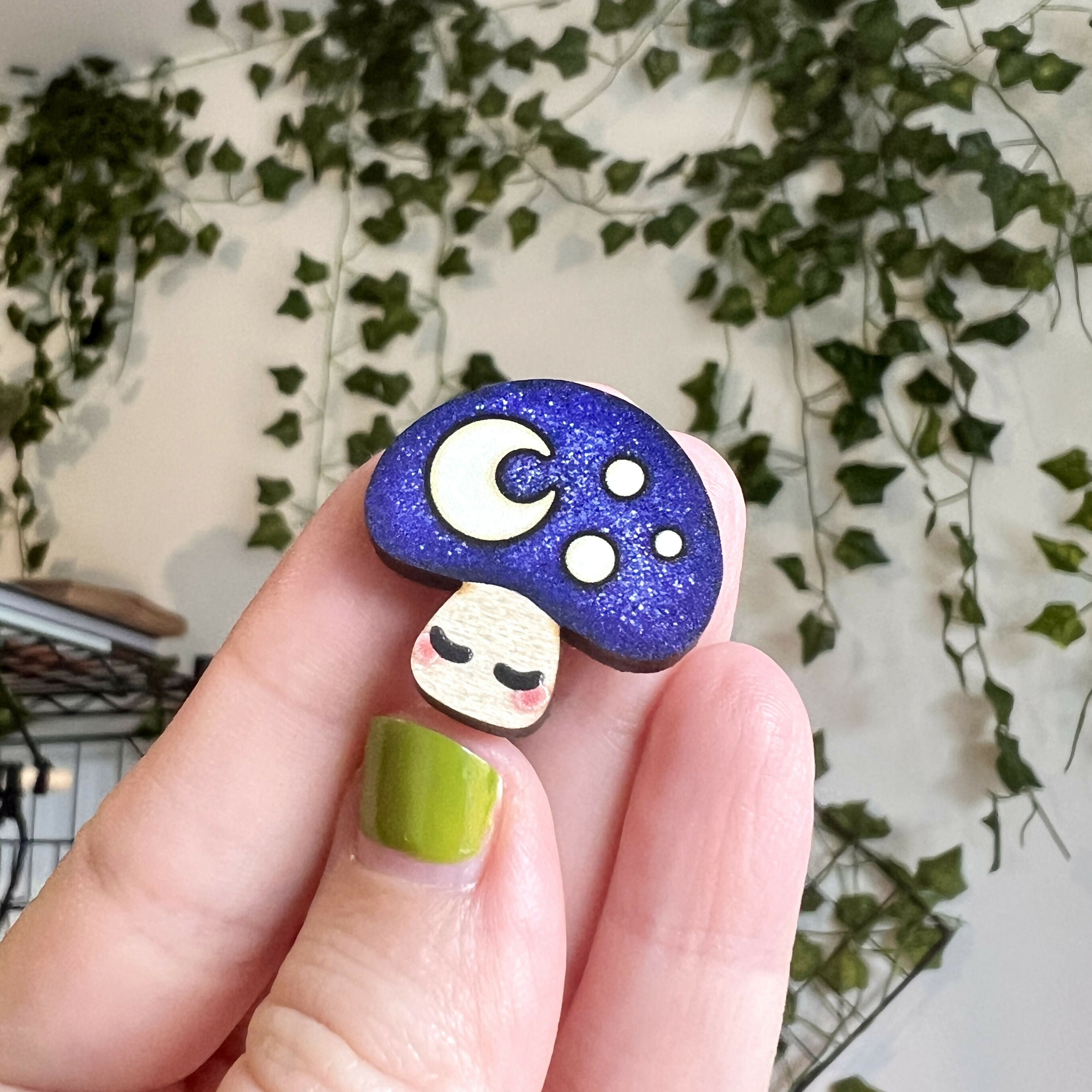 Dusk Mushroom Wooden Pin