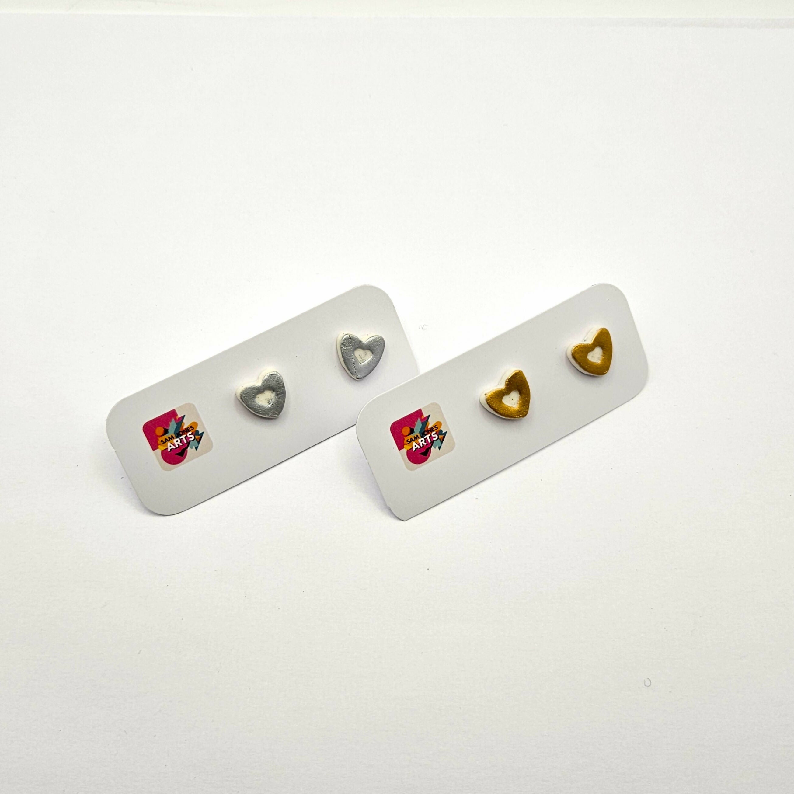SWEETHEART PORCELAIN STUD EARRINGS