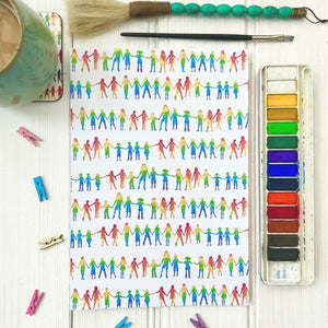 Rainbow Children Recycled Journal Notebook