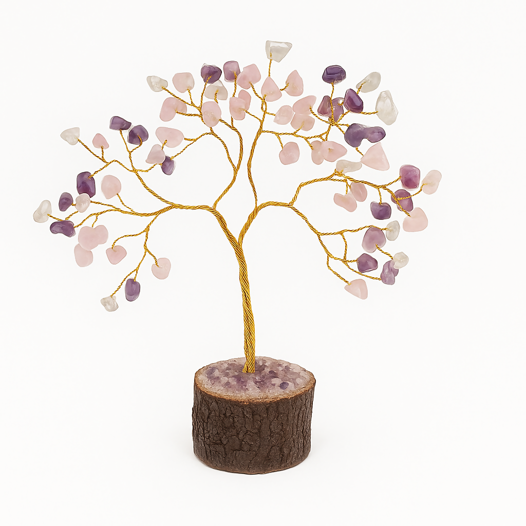 Small Ameythst, Clear Quartz and Rose Quartz Tree