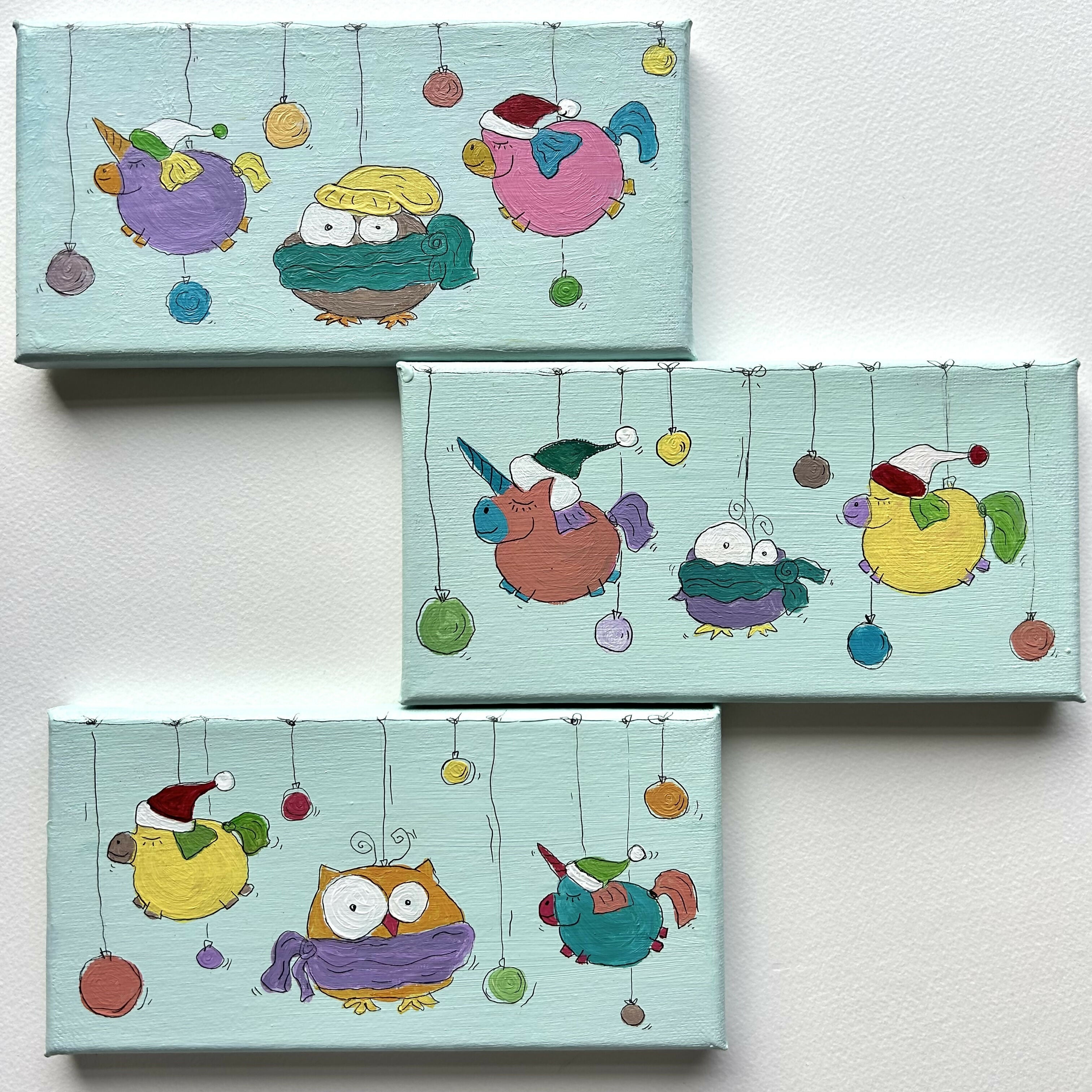 Christmas Baubles Original Artwork