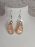 Handcrafted Teardrop Shaped Orange And Gold Earrings