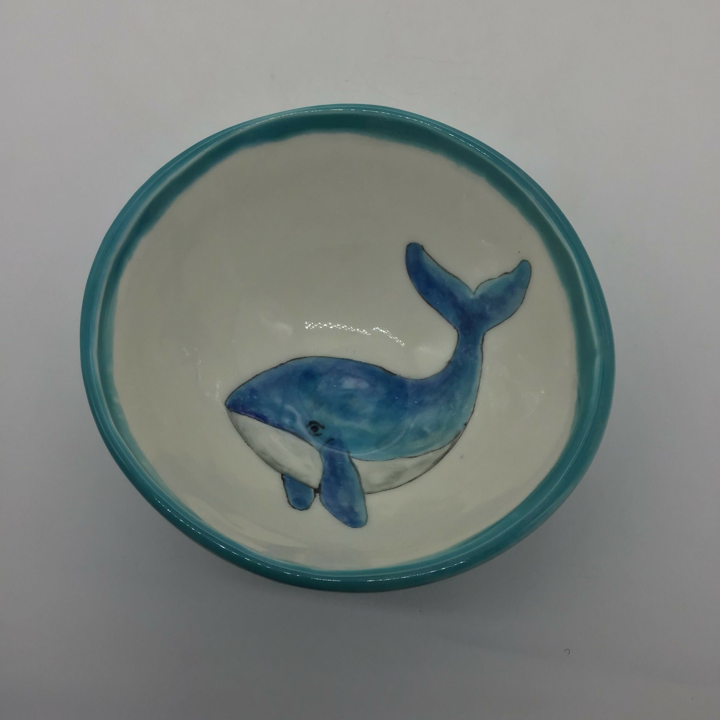Handpainted Whale Bowl