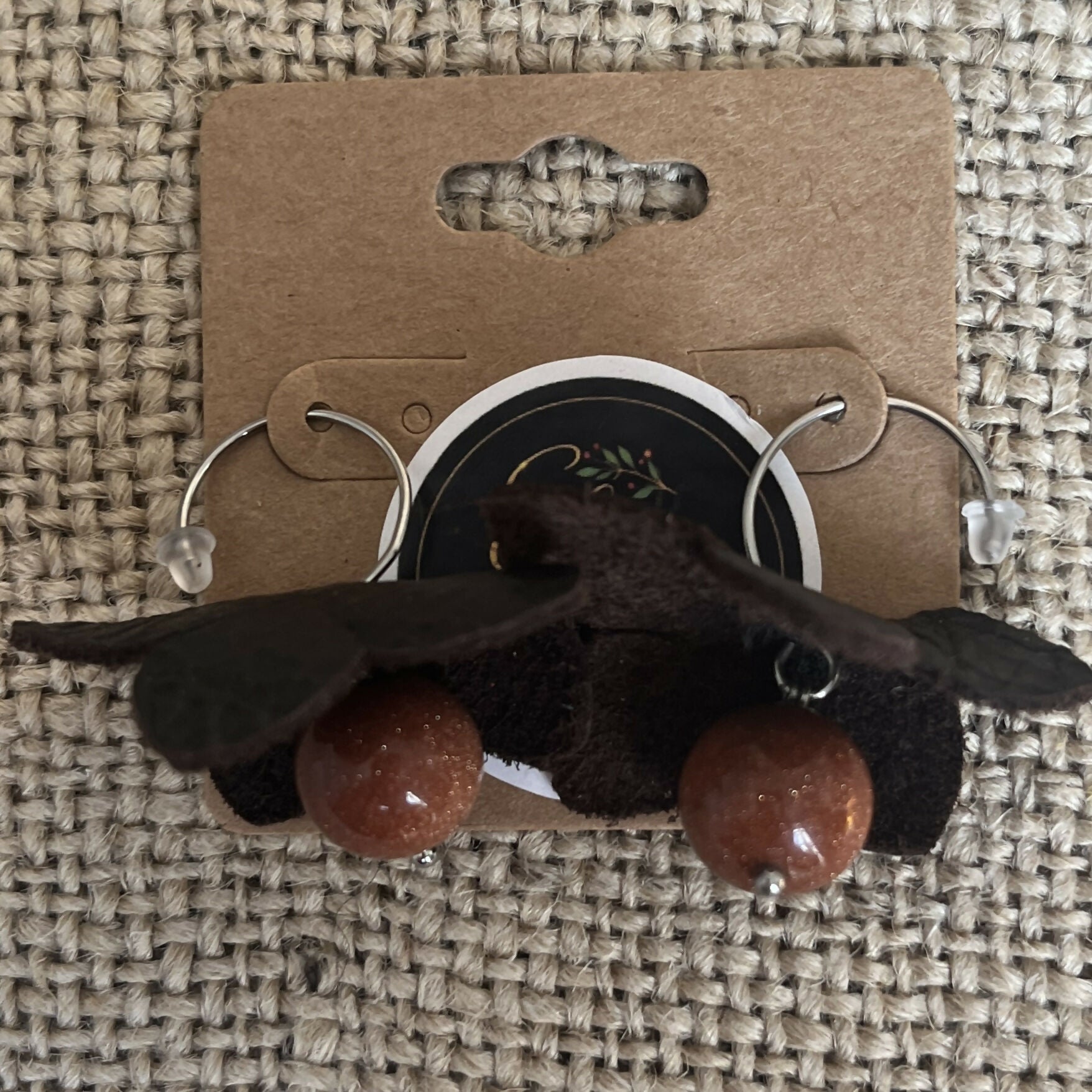 Forest Whisper Earrings – Sandstone Blossom