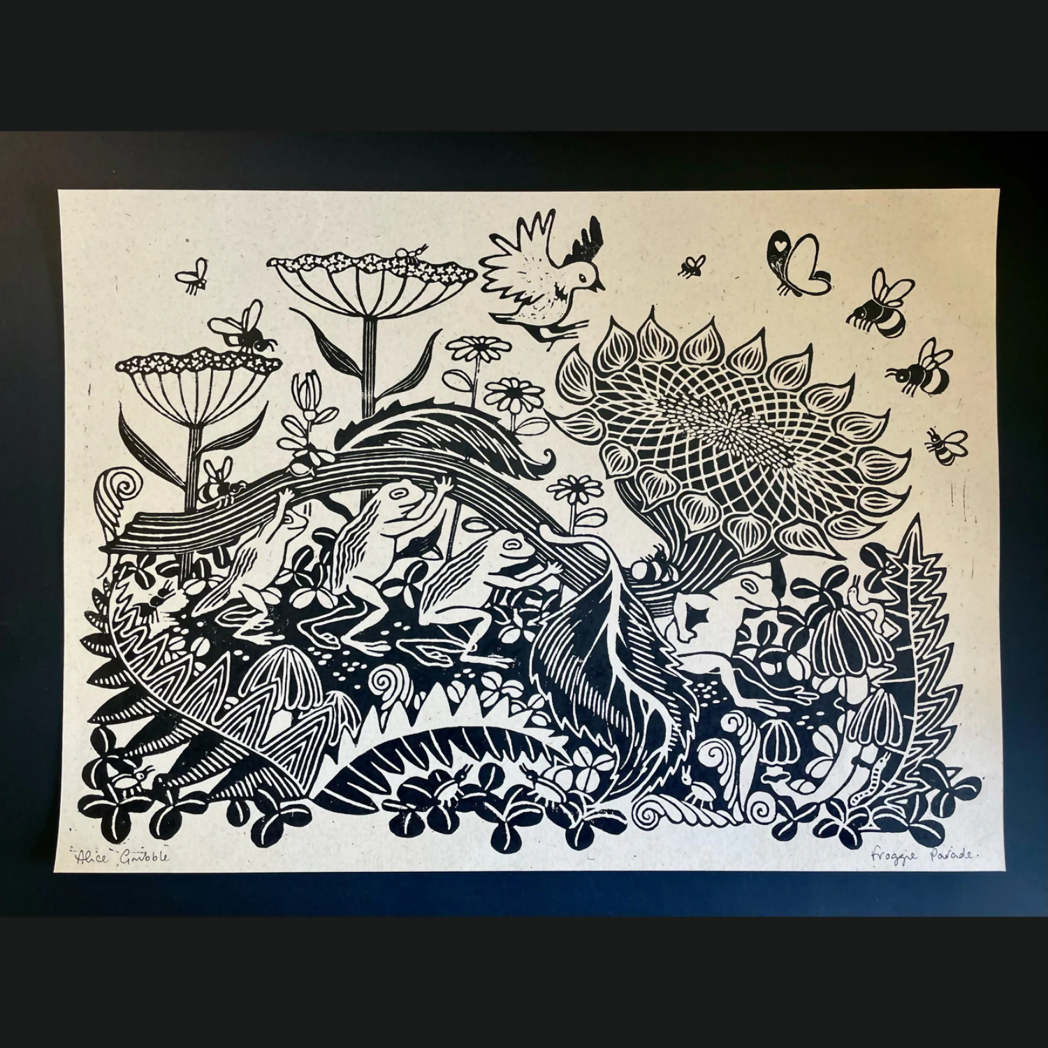 Froggie Parade Print