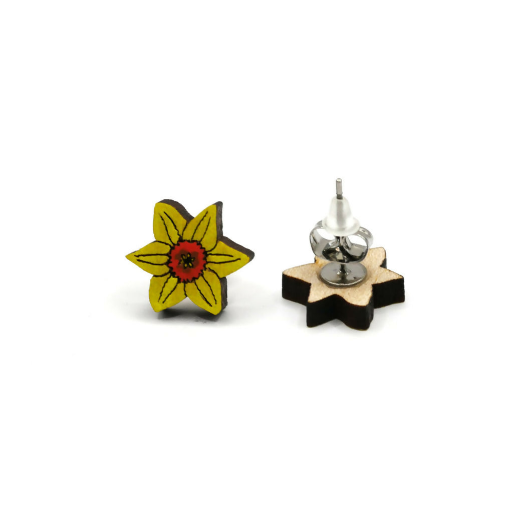 Daffodils Necklace and Stud Earrings Set